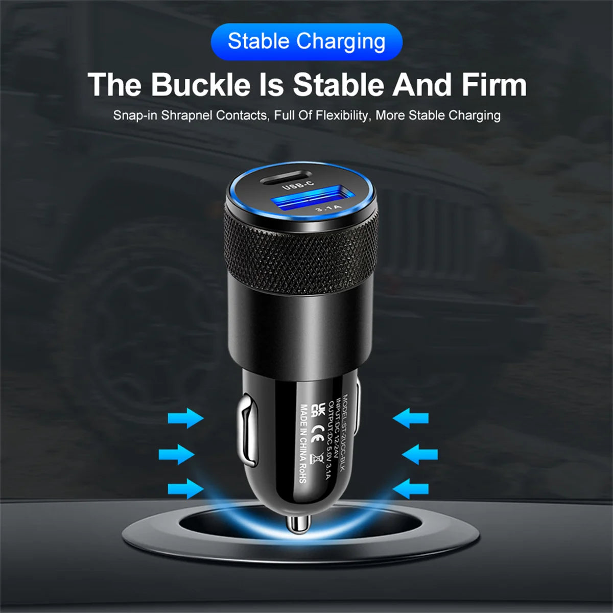 Car Charger USB Type C Fast Charging