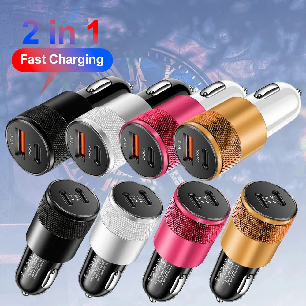 Car Charger USB Type C Fast Charging