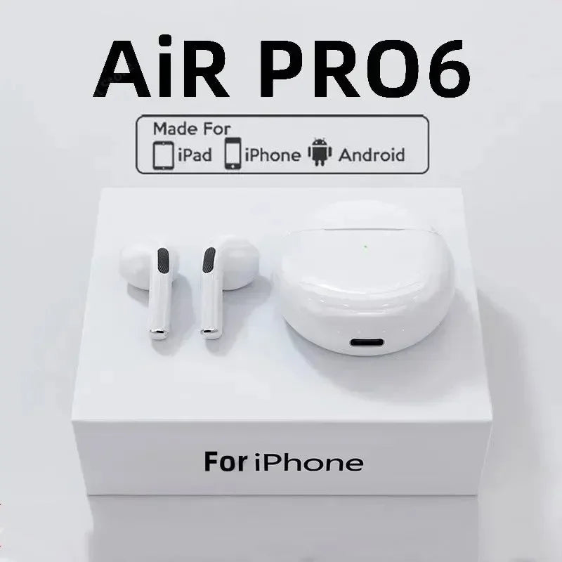 Pro 6 Bluetooth earphones for iPhone