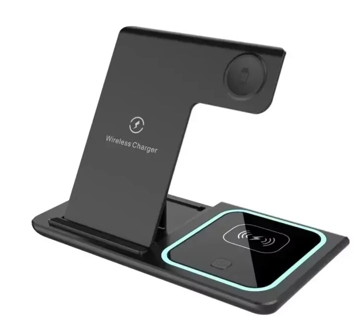Fast Wireless Charger Stand 3 in 1 Foldable Charging Station