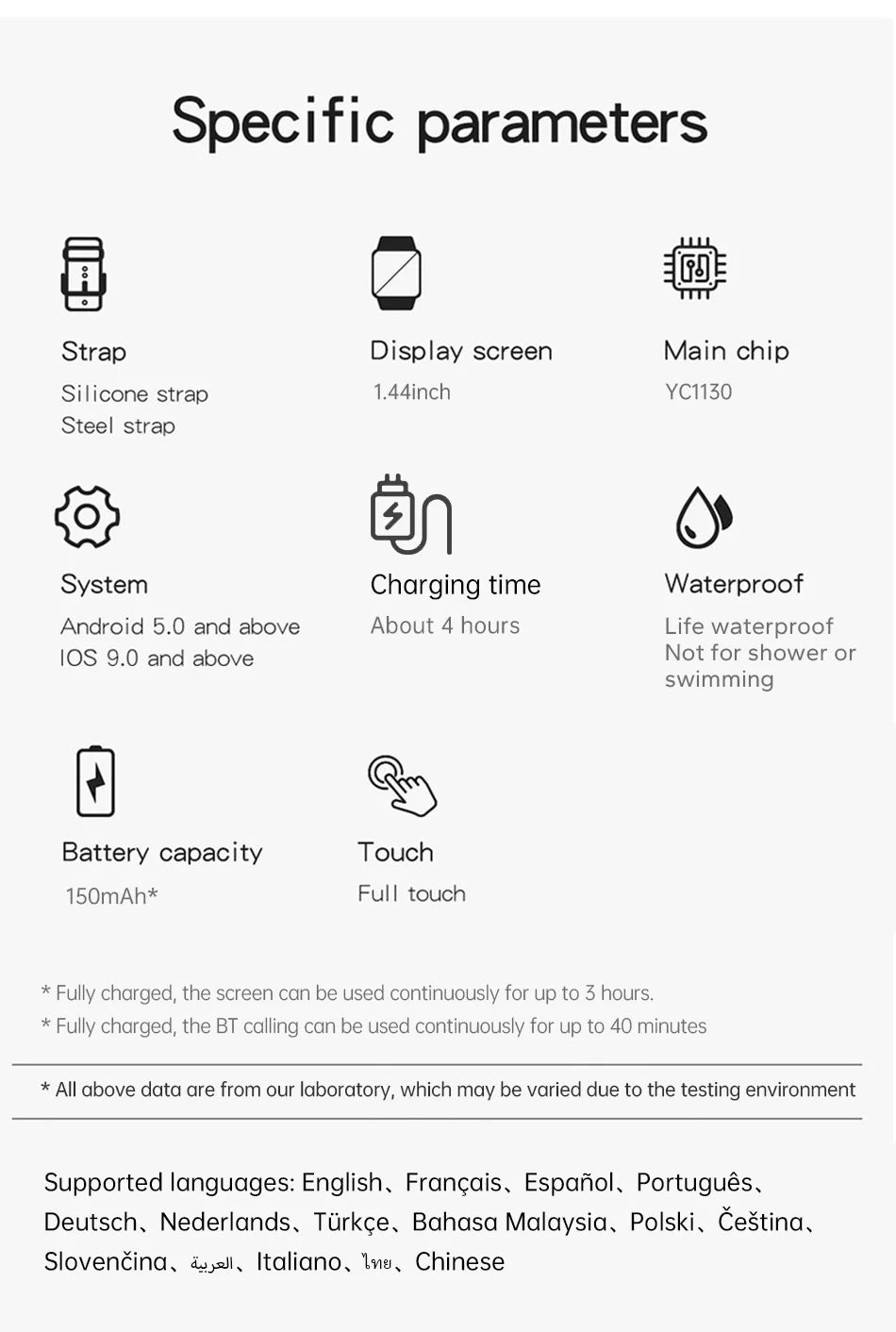 2024 Smart Watch Android Phone 1.44'' Inch