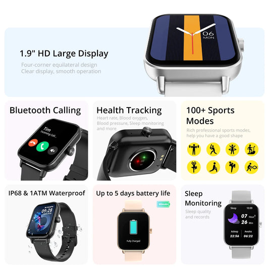 Voice Calling Smart Watch Ultra 1.9 inch Screen