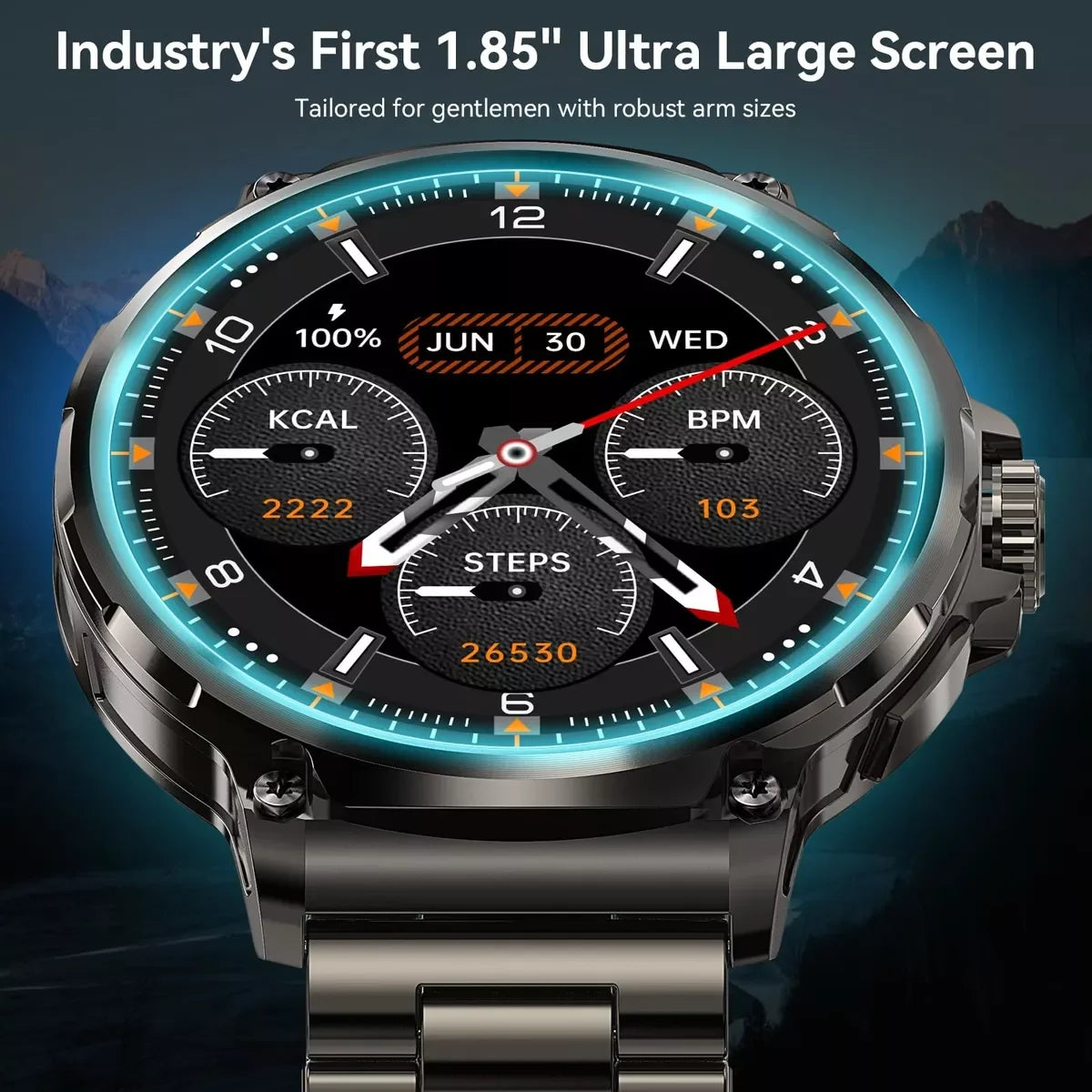 Huawei Xiaomi GPS Track Smart Watch Men 1.85-Inch